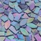 LITMIND Iridescent Stained Glass Mosaic Tiles for Crafts, 240 Pieces 5 Shapes Mixed Mosaic Glass Pieces, Mosaic Kits for Adults (Iridescent Grey)
